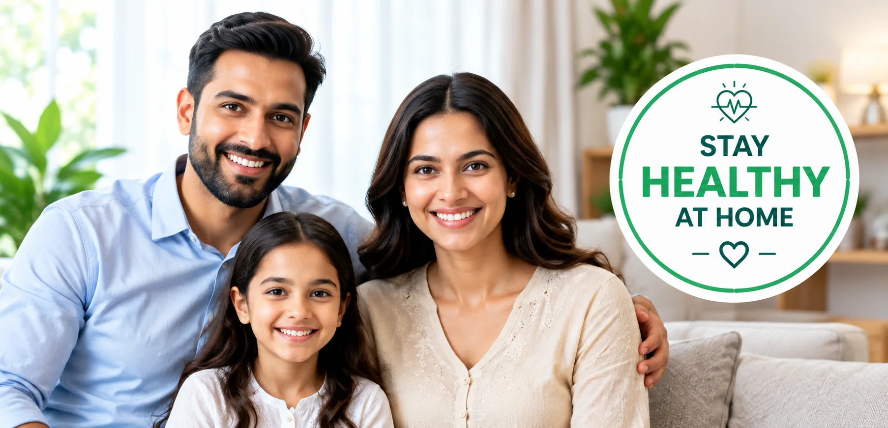 A happy family enjoying good health at home with ESH800