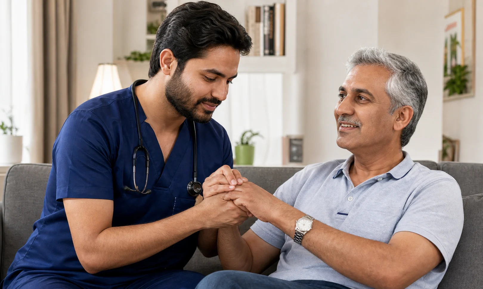 Physiotherapist supporting neurological rehabilitation