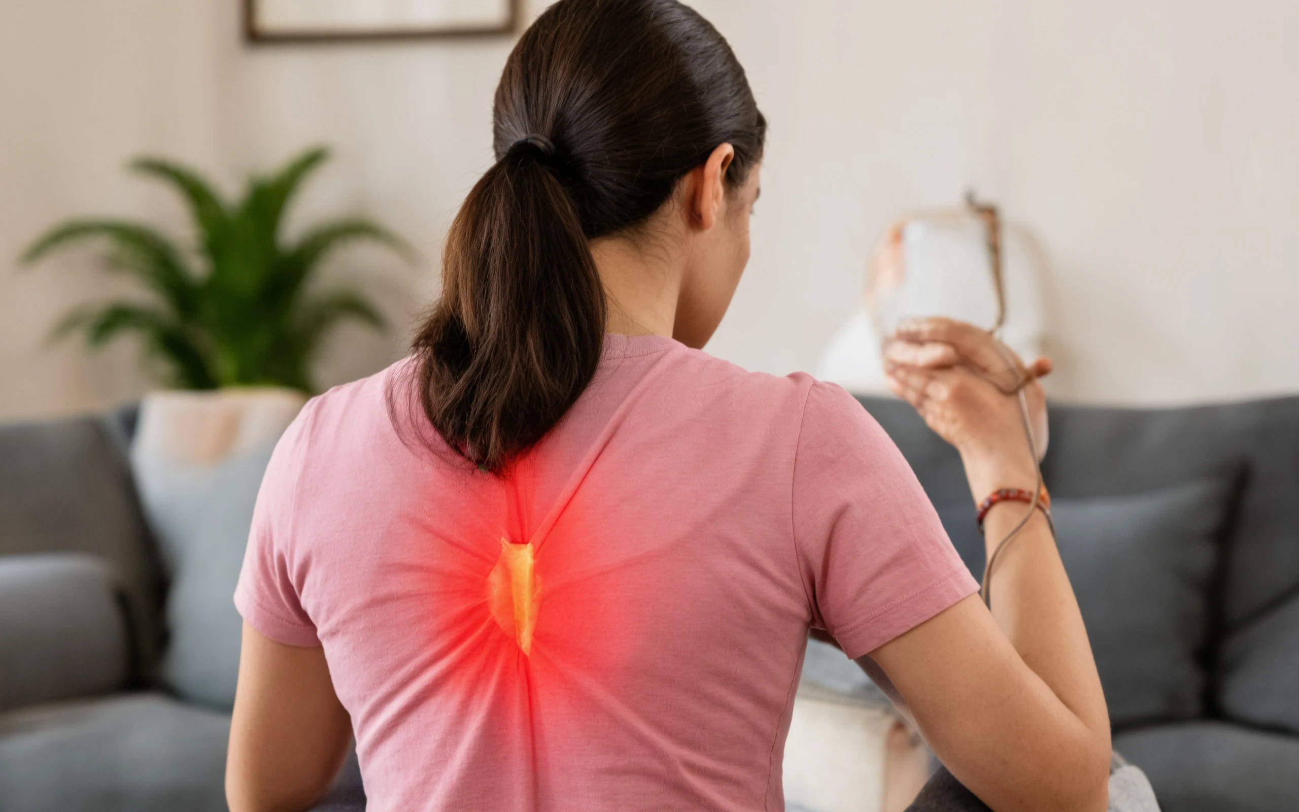 Patient receiving pain management therapy